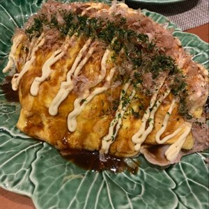 とん平焼き風です☆きゃべつパンパン！をパクパクw♪